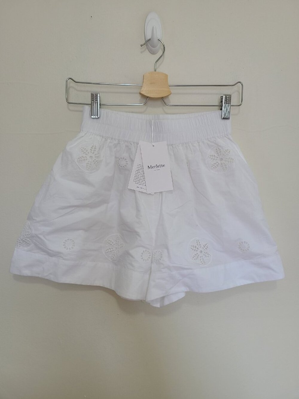 NWT Merlette Antibes Eyelet Shorts White size XS